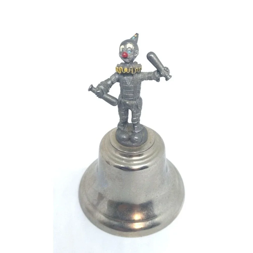 VTG Pewter  Juggling Clown Metal Standing 4